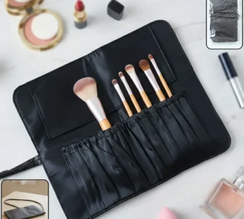 Foldable Makeup Brush Organizer Bag with Multiple Slots