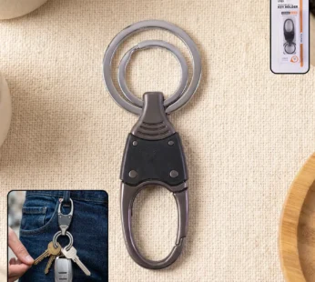 Premium Dual Ring Metal Key Holder with Rotating Swivel Keychain