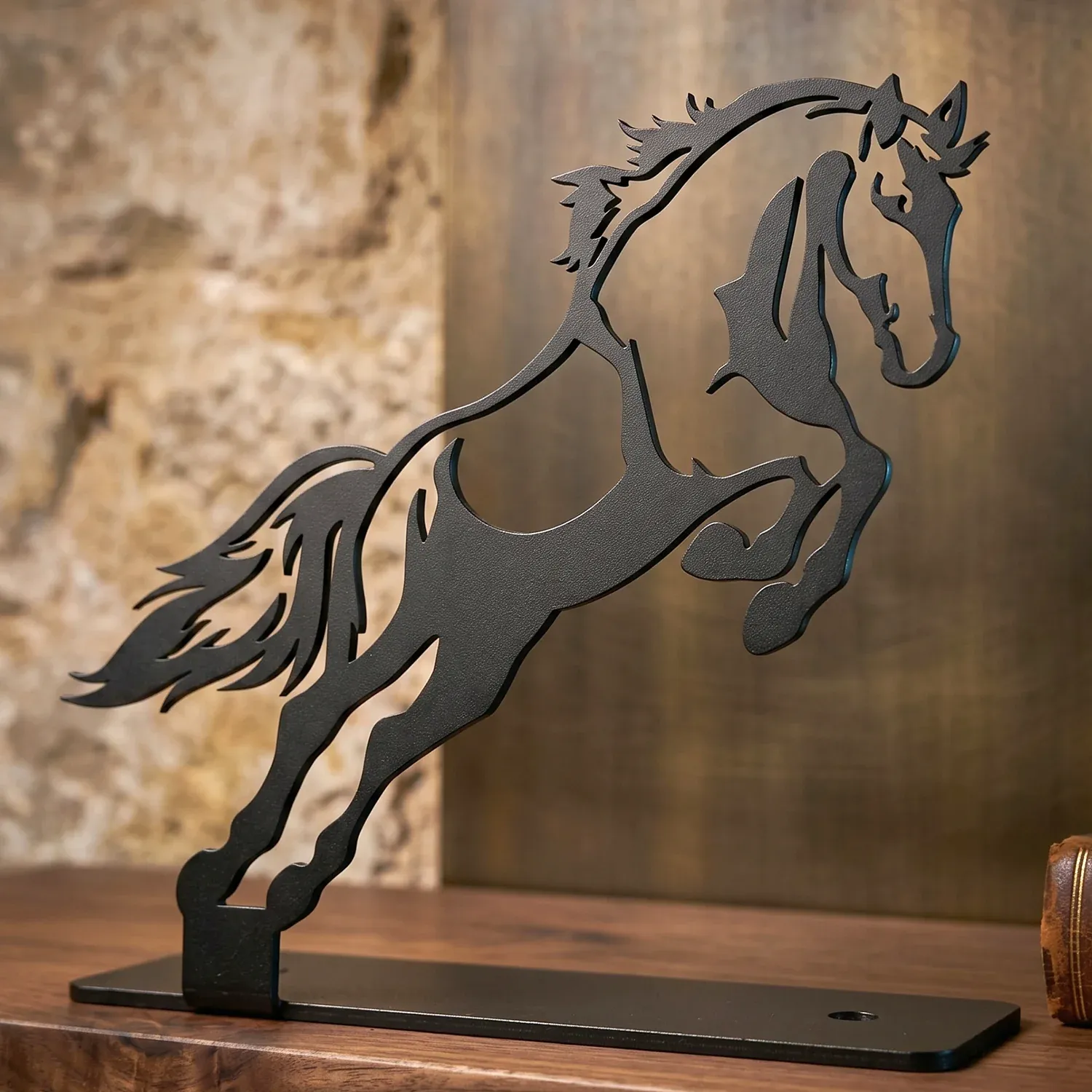 Premium Metal Horse Sculpture Table Décor (1 Pc) - Detailed Feature View 7