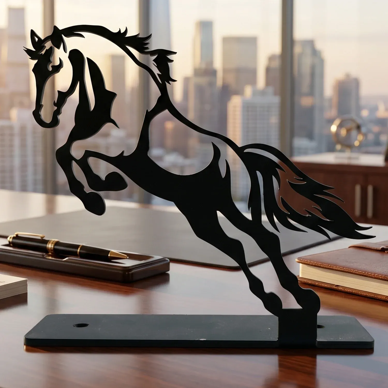Premium Metal Horse Sculpture Table Décor (1 Pc) - Detailed Feature View 6