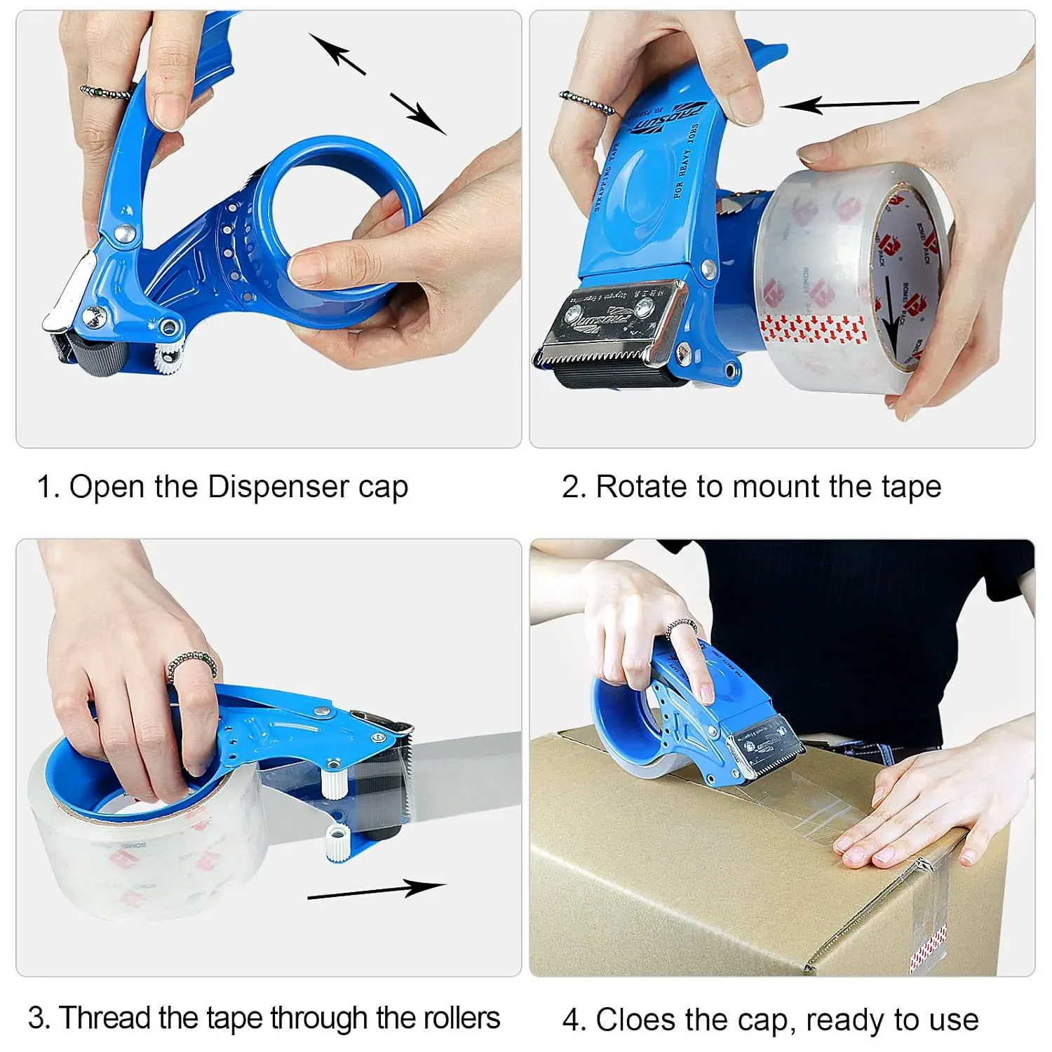 Metal Packing Tape Dispenser – Durable & Ergonomic | VoltDesk - Detailed Feature View 3
