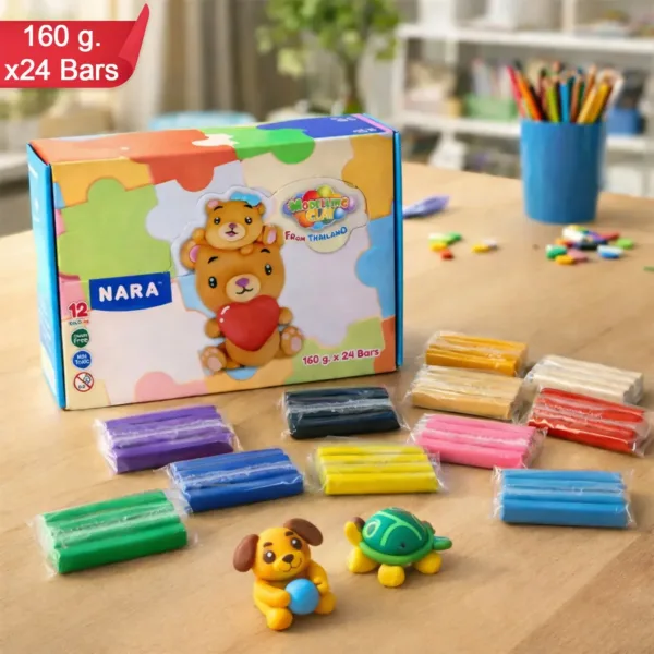 Kids Creative Modelling Clay – 24 Vibrant Bars DIY Craft Kit