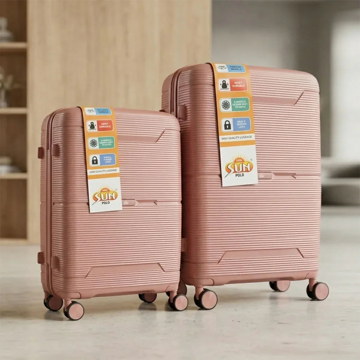 Premium Hard Shell Travel Luggage Set with Spinner Wheels - Detailed Feature View 12