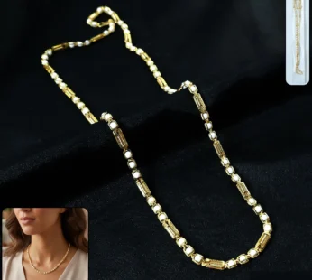 Gold-Tone Designer Chain Necklace (1 Pc)