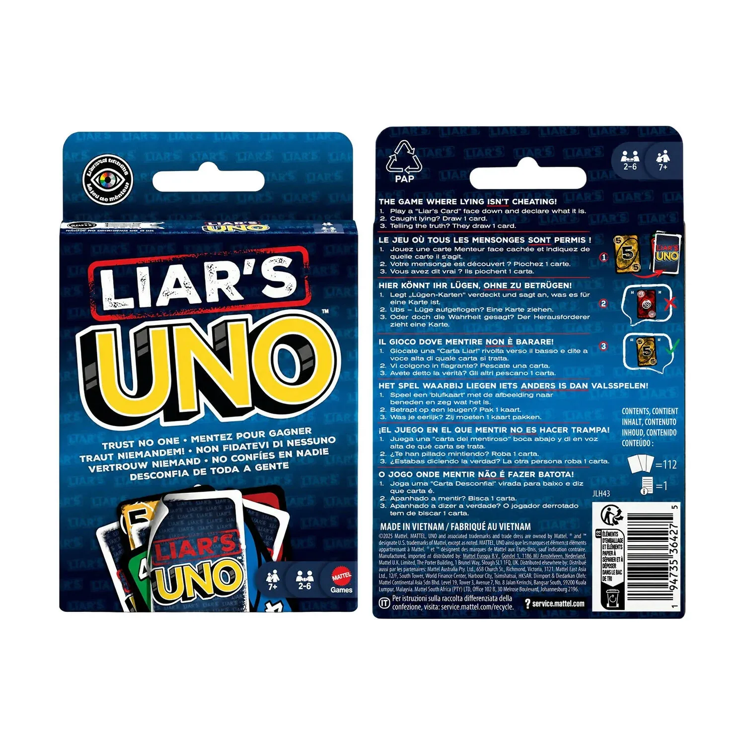 Liar’s UNO Card Game, Fun Bluffing Family Party Game - Detailed Feature View 5