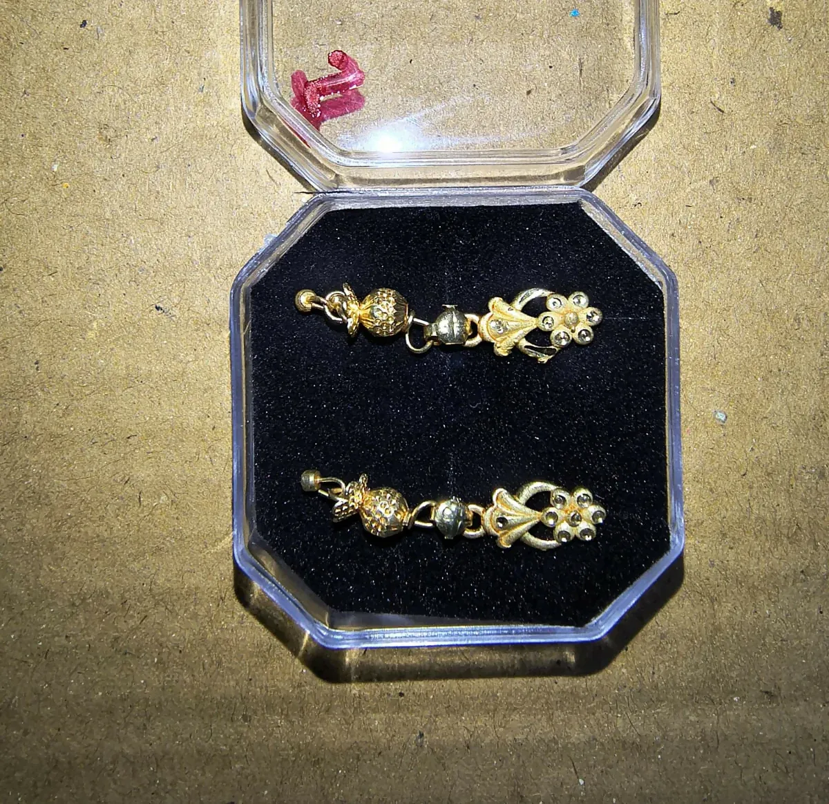 NG01B Artisan Gold Lattice & Bead Drop Earrings for Women - Detailed Feature View 5