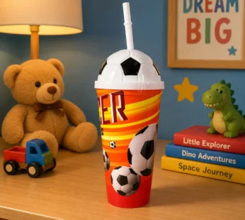 Plastic Football Sipper Cup – Perfect for Kids & Sports Fans
