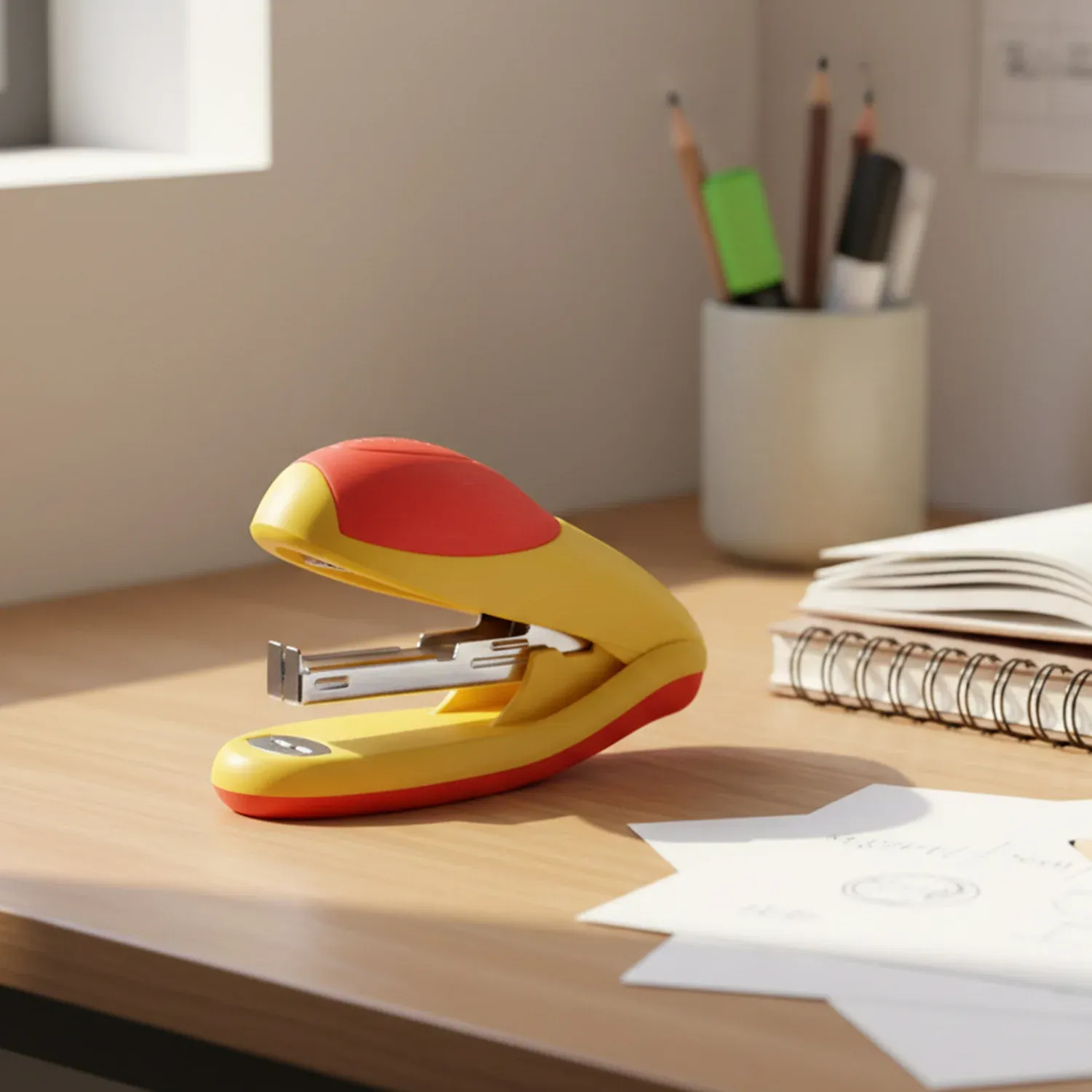 Heavy-Duty Desktop Stapler with Ergonomic Grip & Staples - Detailed Feature View 6