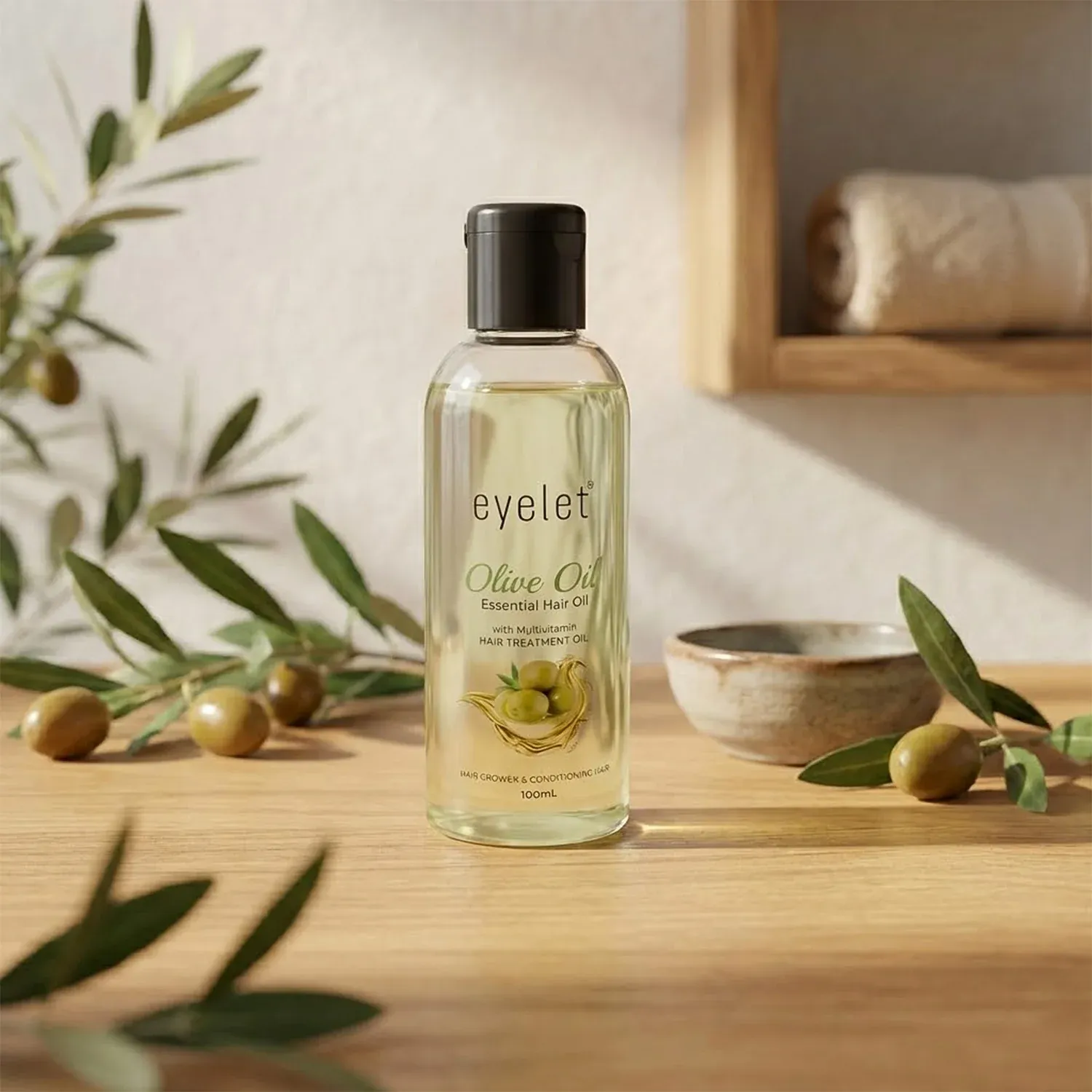 Eyelet Olive Hair Oil 100ml – Nourishing Essential Oil for Hair Growth - Detailed Feature View 3