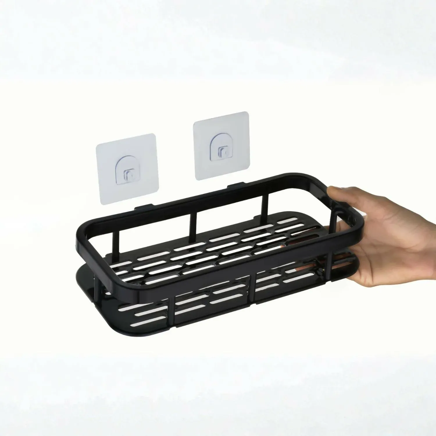 Wall Mounted Bathroom Storage Rack – Hassle-Free No-Drill Installation - Detailed Feature View 2