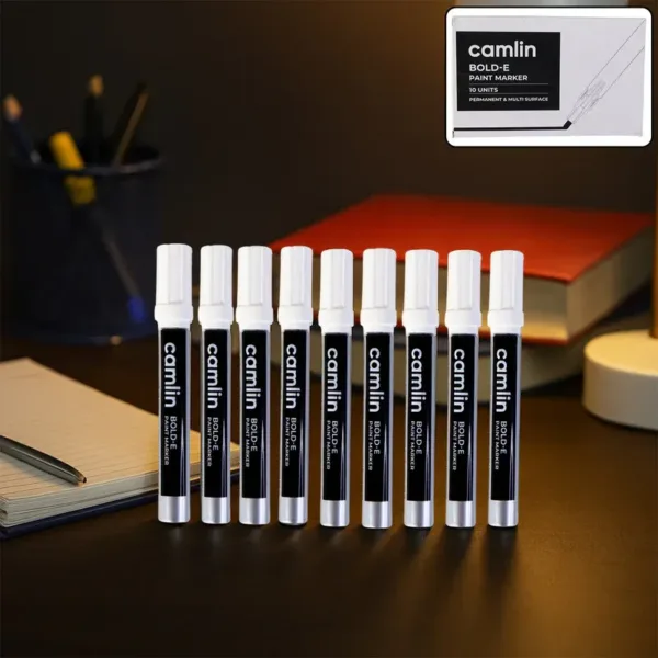 White Paint Marker – Multi-Surface, Permanent & Refillable (10 Pcs)