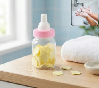Portable Baby Bottle Shape Hand Wash Soap Paper Sheets Set (1 Set)
