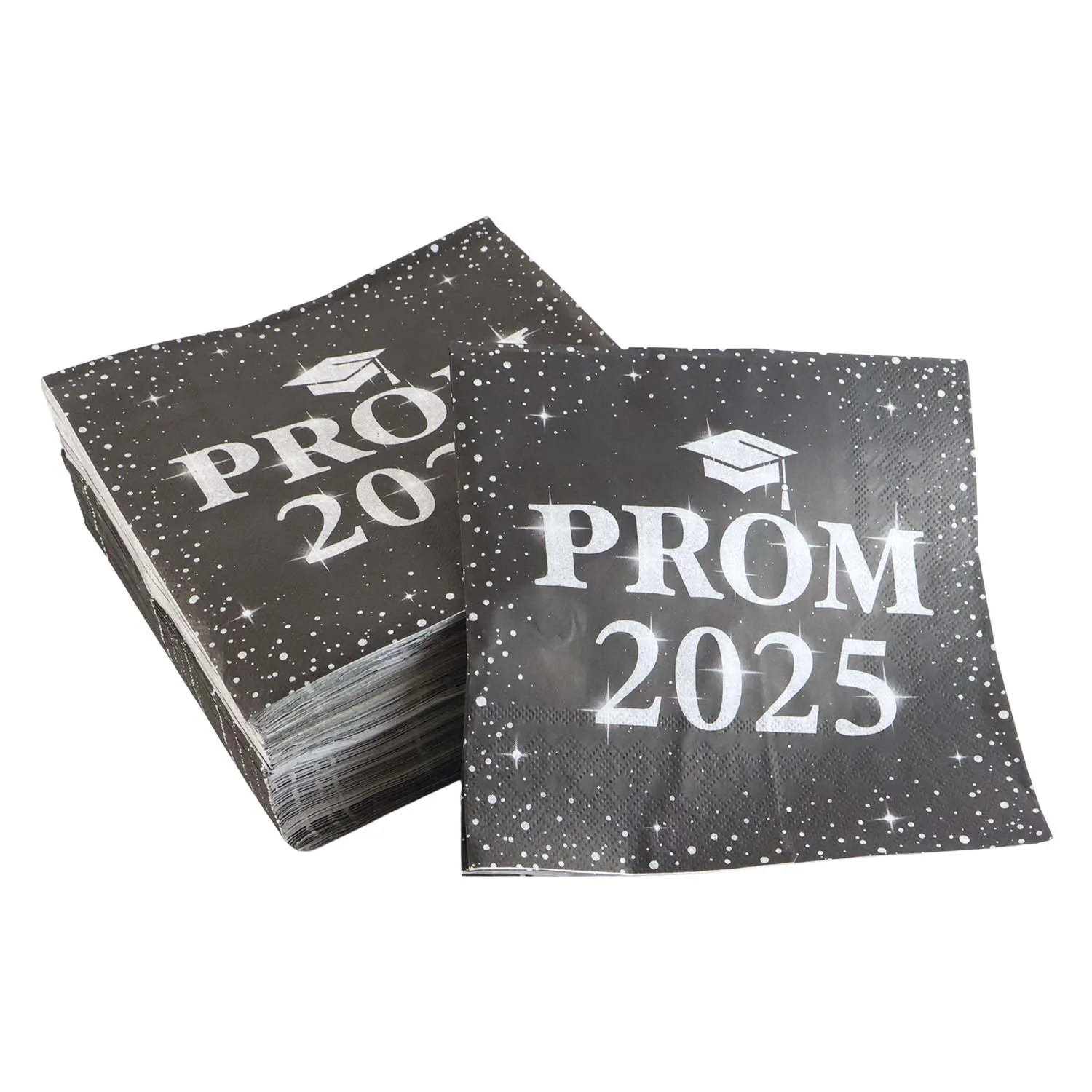 Prom 2025 Party Napkins – Durable 3-Ply Graduation Decor - Detailed Feature View 4