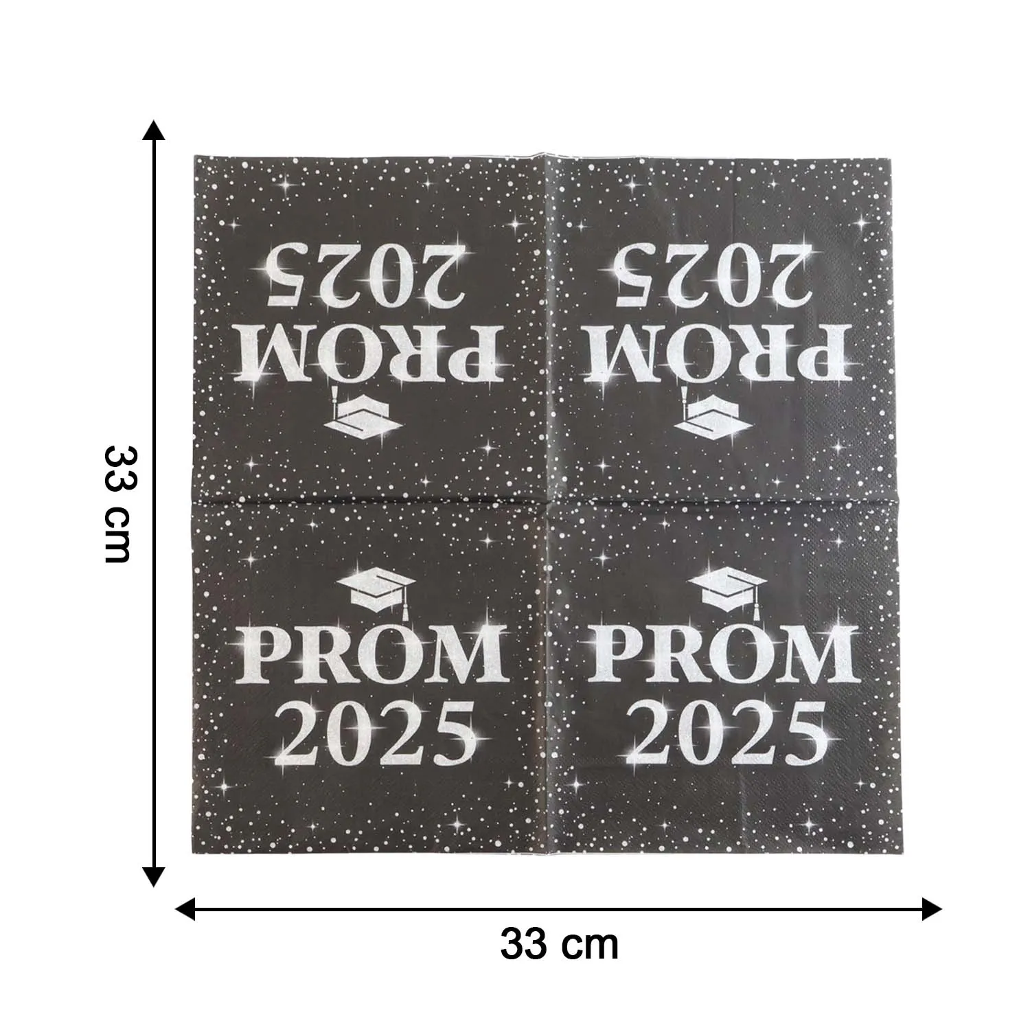 Prom 2025 Party Napkins – Durable 3-Ply Graduation Decor - Detailed Feature View 5