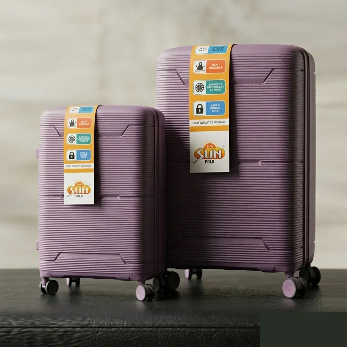 Premium Hard Shell Travel Luggage Set with Spinner Wheels - Detailed Feature View 11