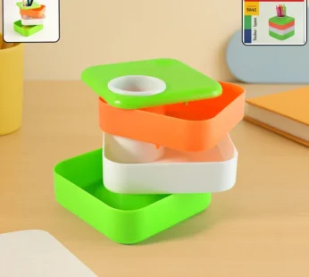 Khyati Tricolour Pen Stand with Sliding Drawers – Desk Organizer