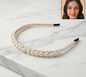 Elegant Pearl Studded Lightweight Hairband for Women