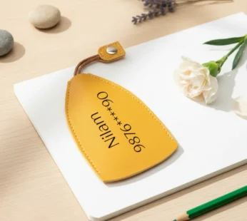 Personalized Key Cover – Custom Engraved with Name & Number (Random Color)