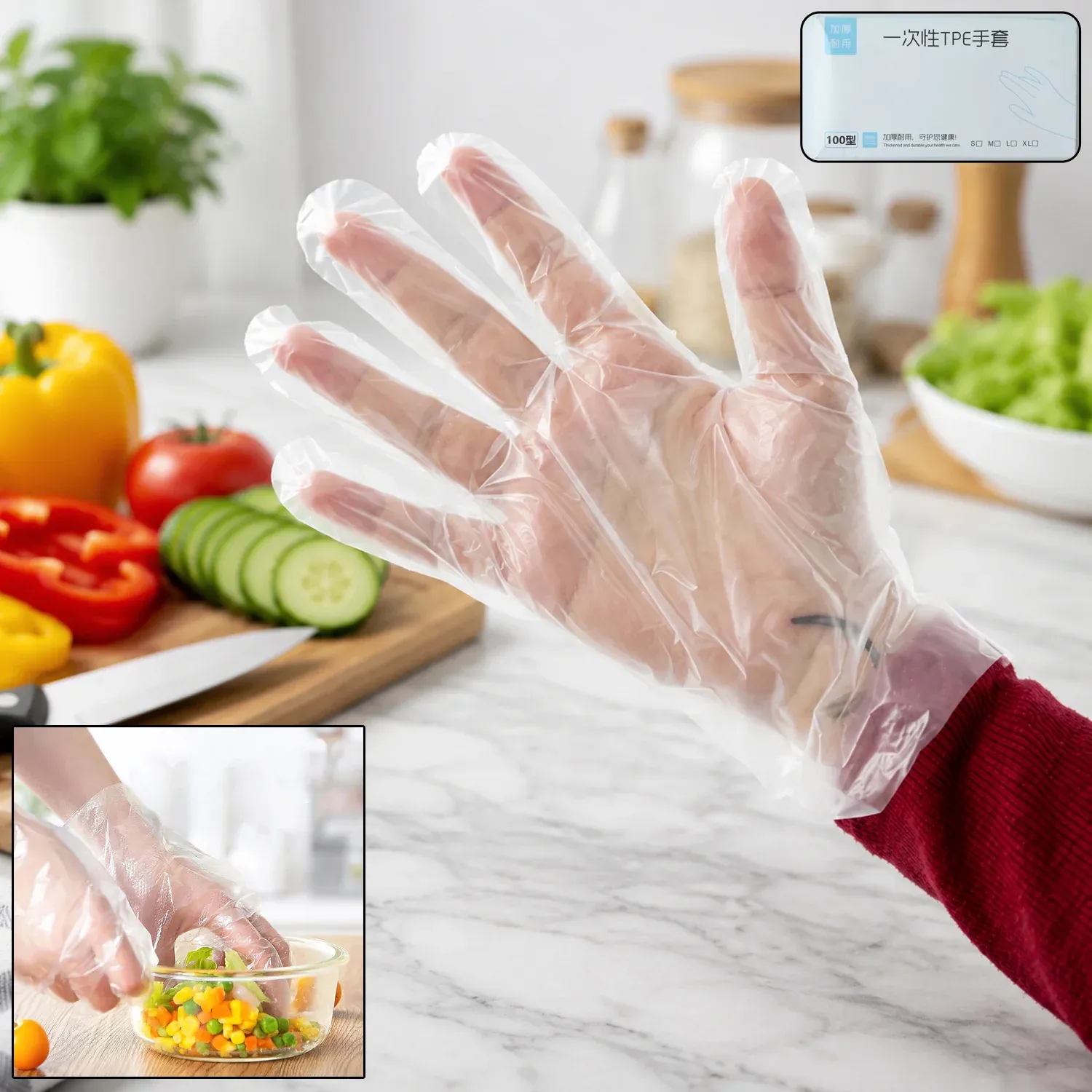 Premium Premium Quality Disposable Gloves for Kitchen and Household Use (100 Pc) - Buy Online at Alikart