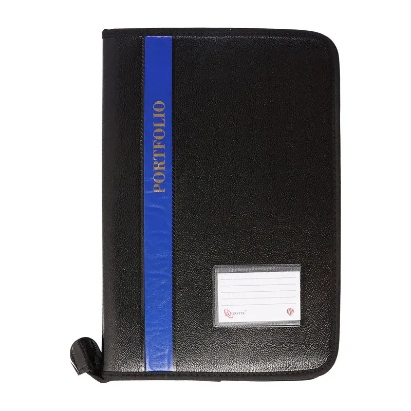 Aerotix A4 Portfolio File with Zipper - 10-Leaf Document Organizer - Detailed Feature View 4