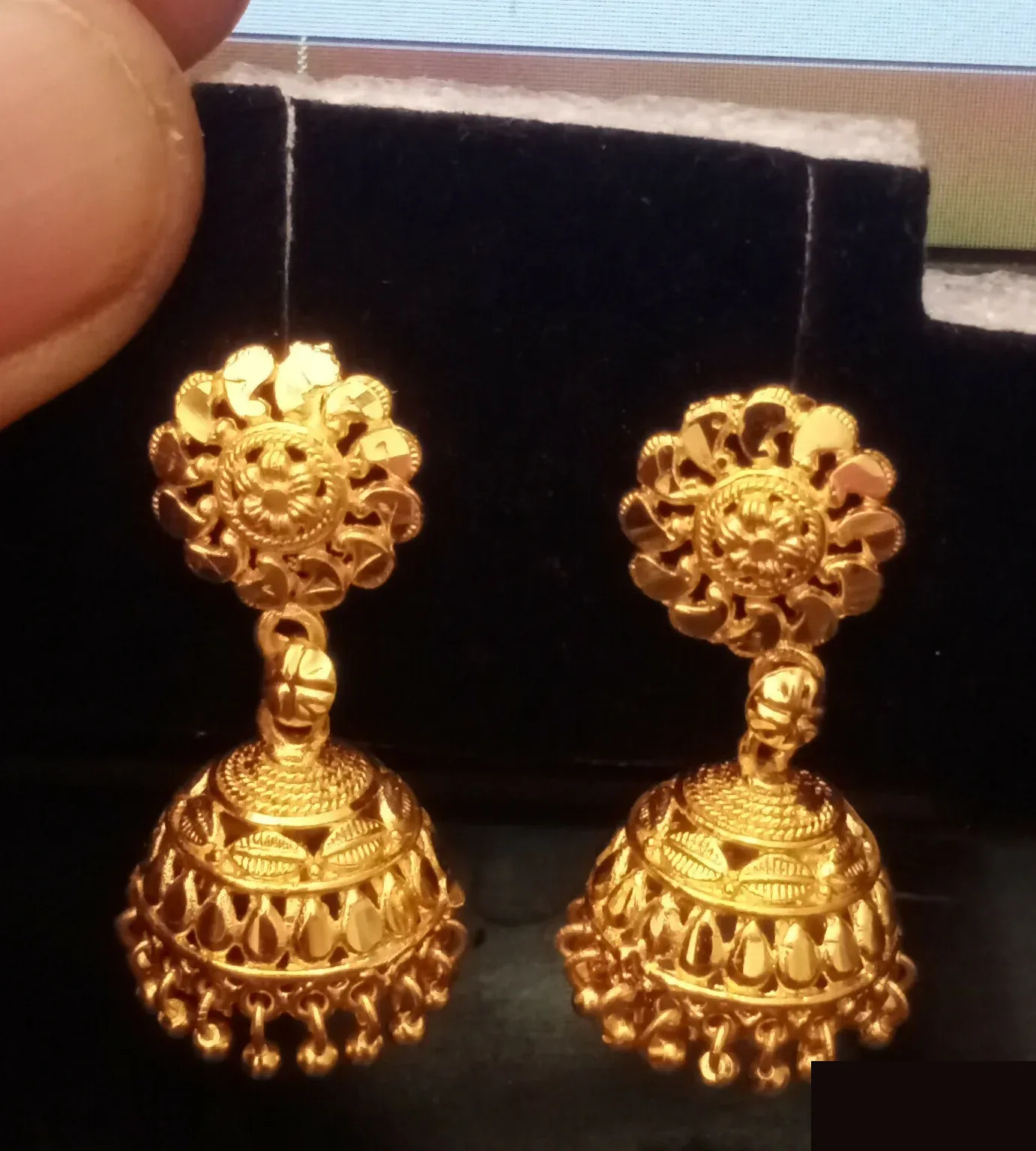 Traditional Gold Plated Jhumka Earrings for Women - Detailed Feature View 5