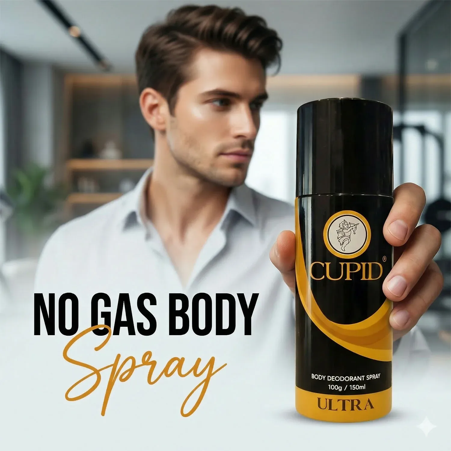 CUPID Body Deodorant Spray - RIZZ Ultra Fragrance for Men (150 ml) - Detailed Feature View 1