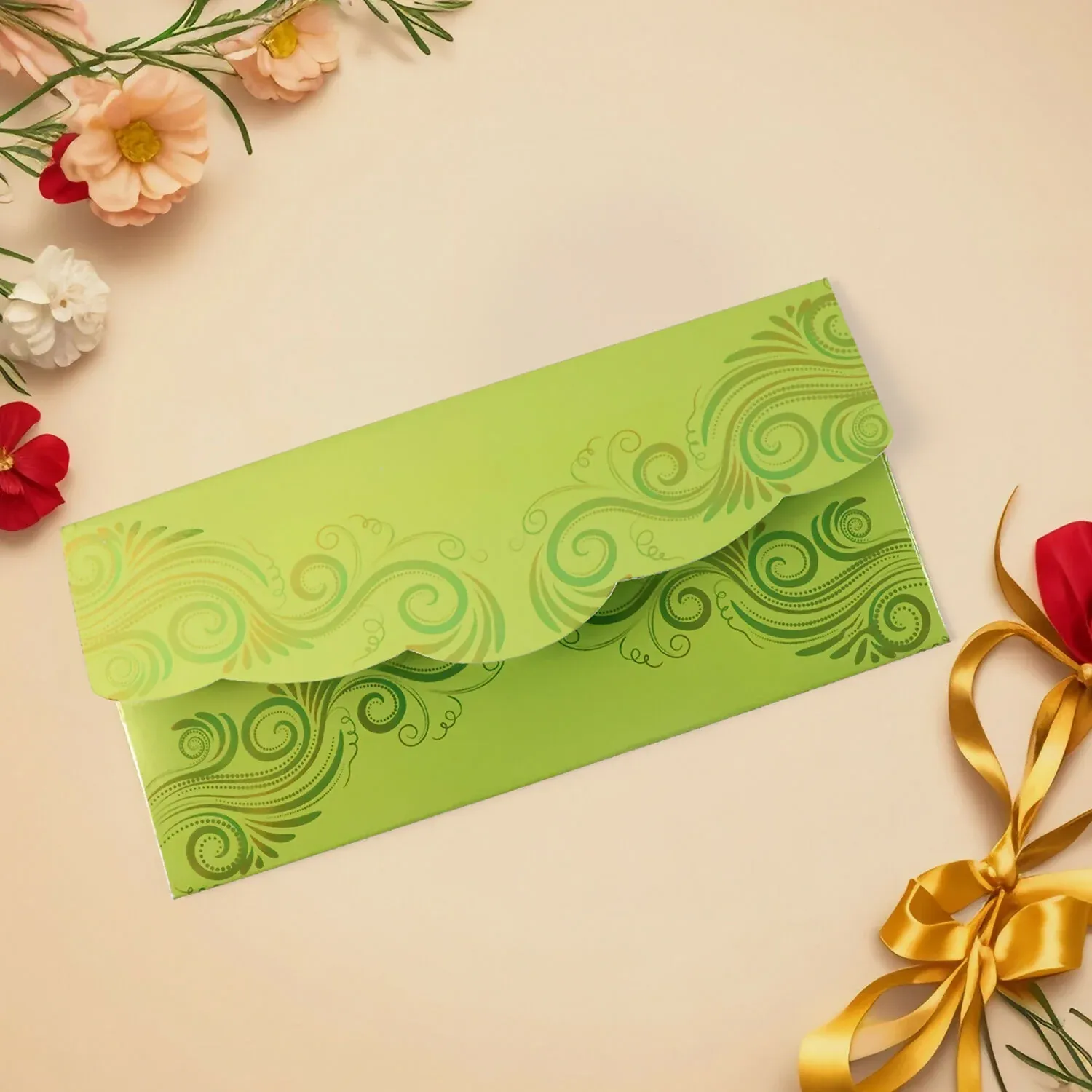 Decorative A4 Size Gift & Money Envelopes with Elephant & Mandala Design – Pack of 10 Pcs - Detailed Feature View 2