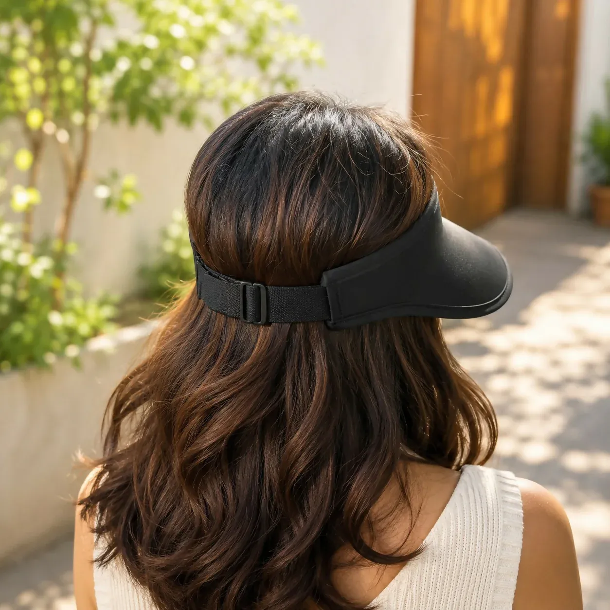 Adjustable Wide Brim Women’s UV Protection Sun Visor Cap - Detailed Feature View 11