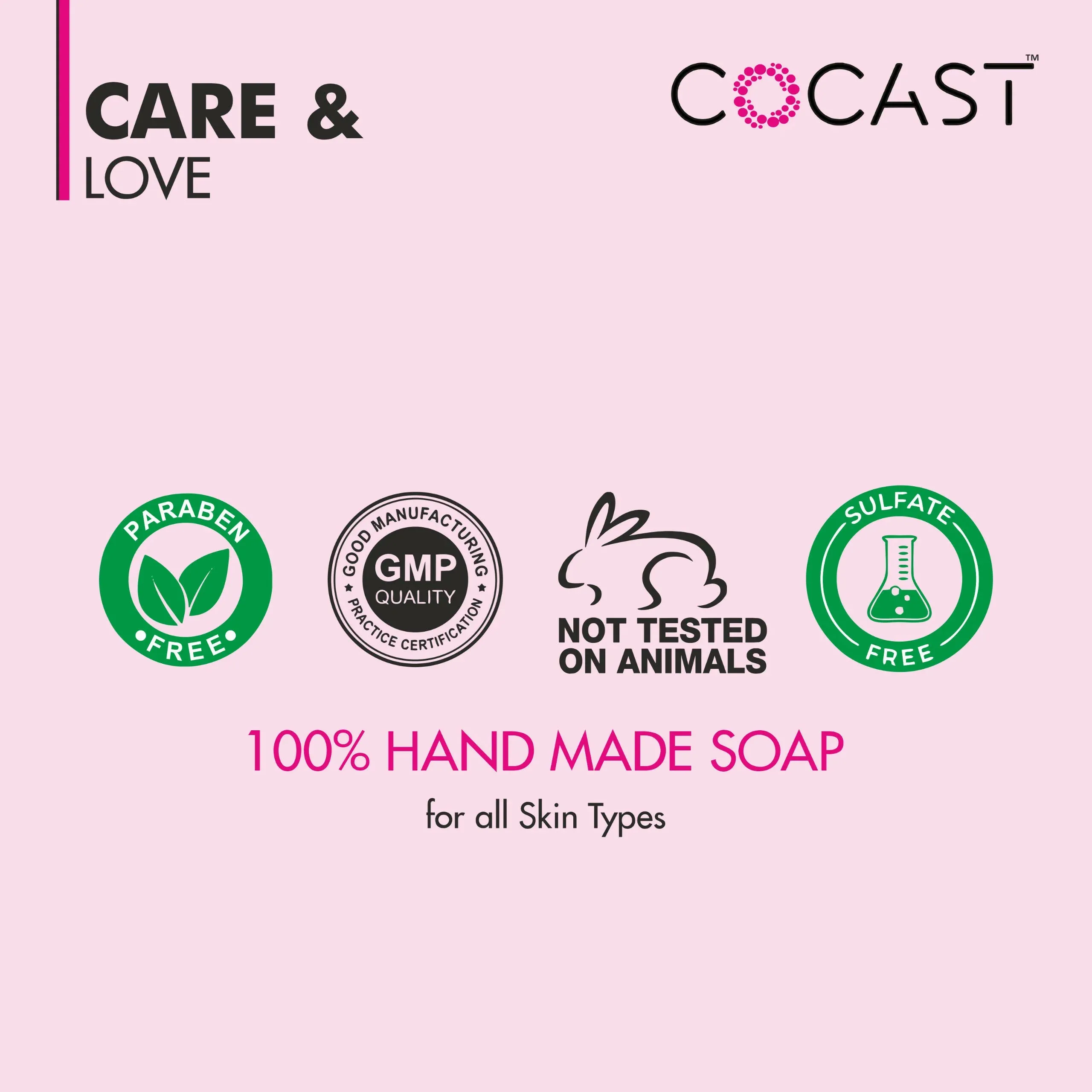 COCAST Premium Luxury Rose Petals Herbal Bathing Soap (100gm) - Detailed Feature View 5