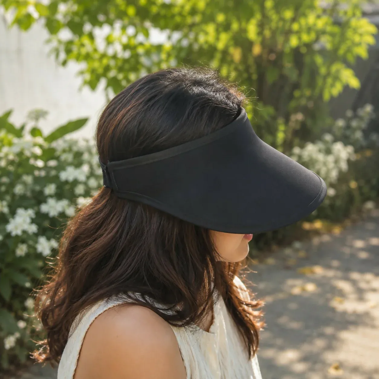 Adjustable Wide Brim Women’s UV Protection Sun Visor Cap - Detailed Feature View 9