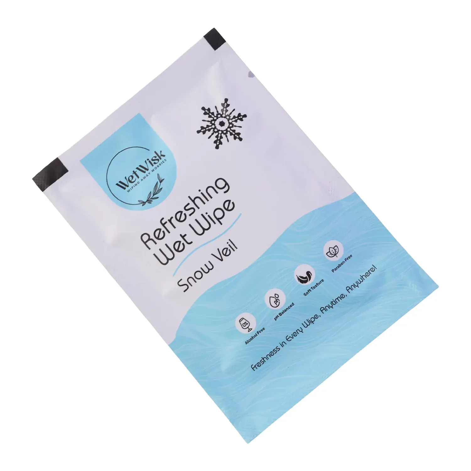 Snow Veil Refreshing Wet Wipes for Face, Body & Hands (1 Pc) - Detailed Feature View 3
