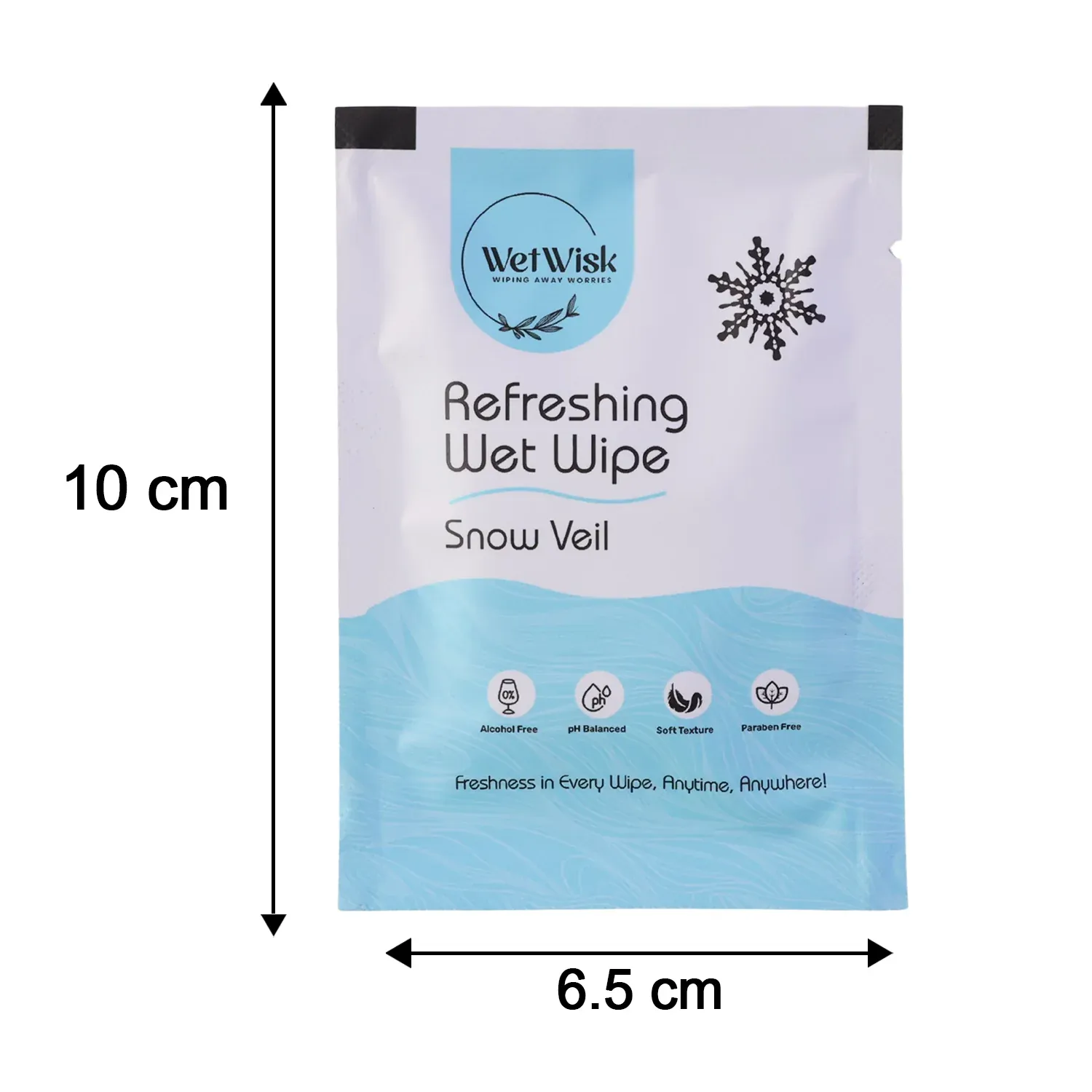 Snow Veil Refreshing Wet Wipes for Face, Body & Hands (1 Pc) - Detailed Feature View 5