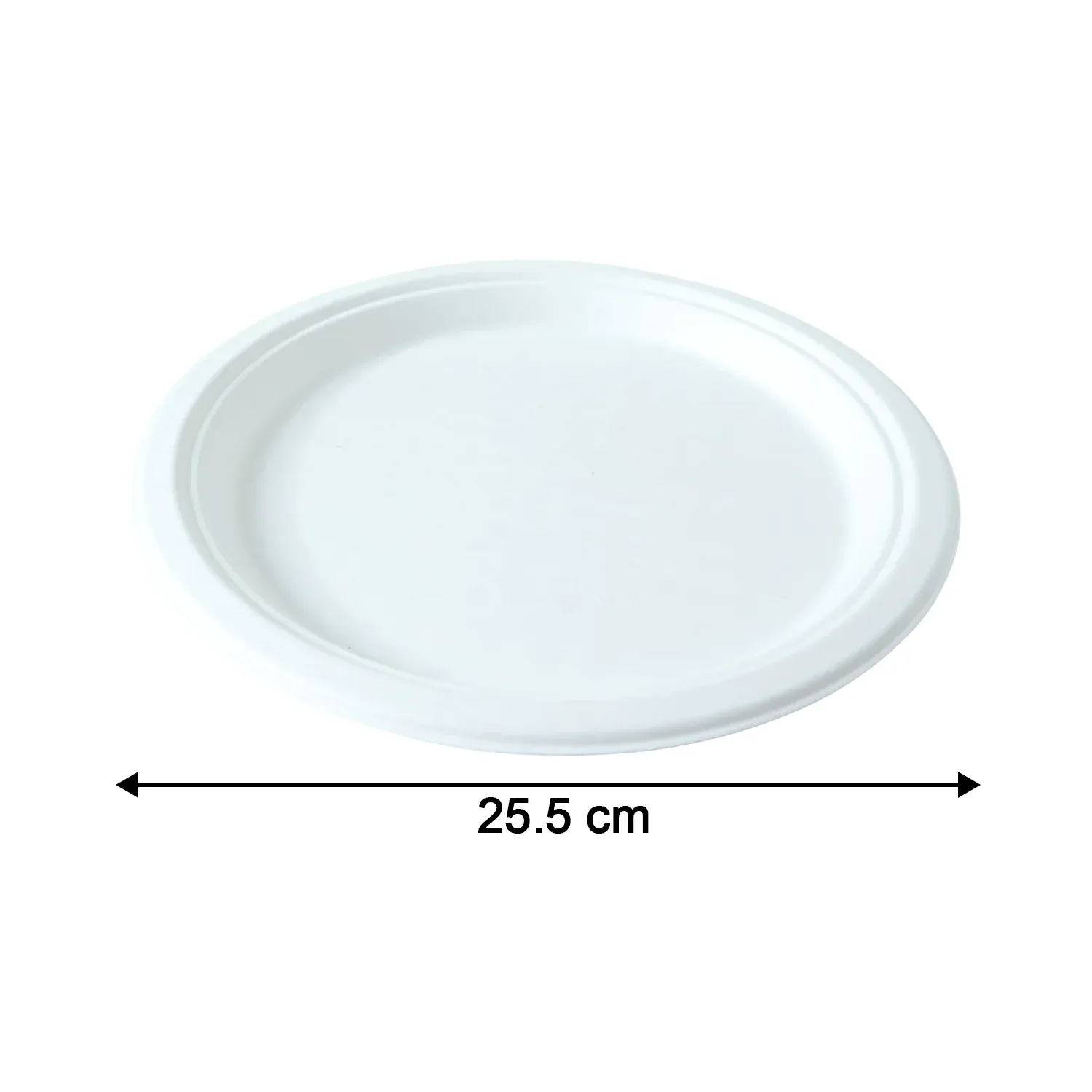 Disposable Round Food Serving Plate – 10 Pc Lightweight Set - Detailed Feature View 5