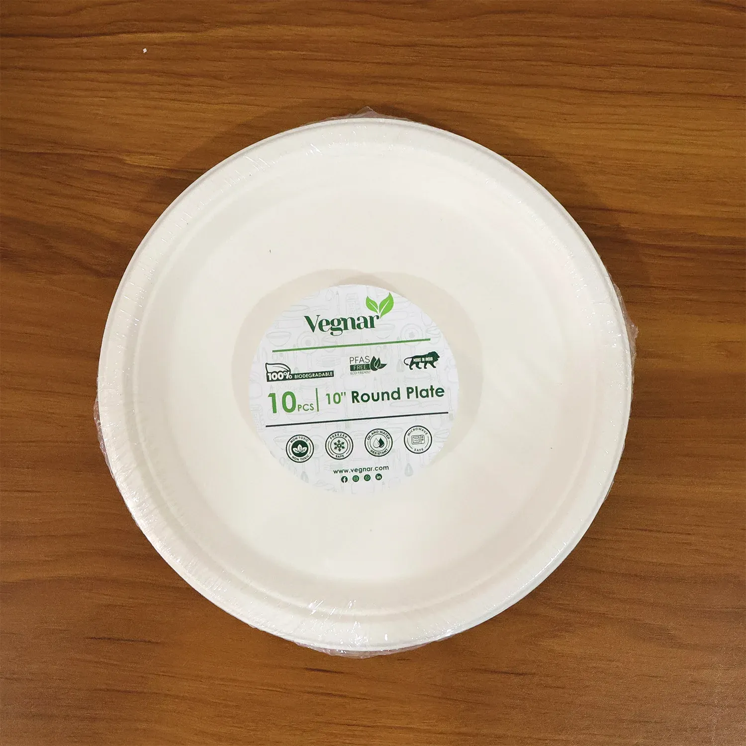 Disposable Round Food Serving Plate – 10 Pc Lightweight Set - Detailed Feature View 8