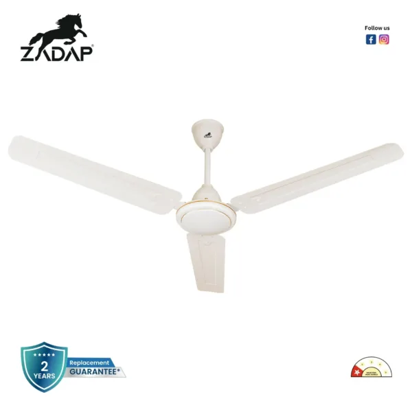 ZADAP 1200mm Ivory High Speed Silent Ceiling Fan
