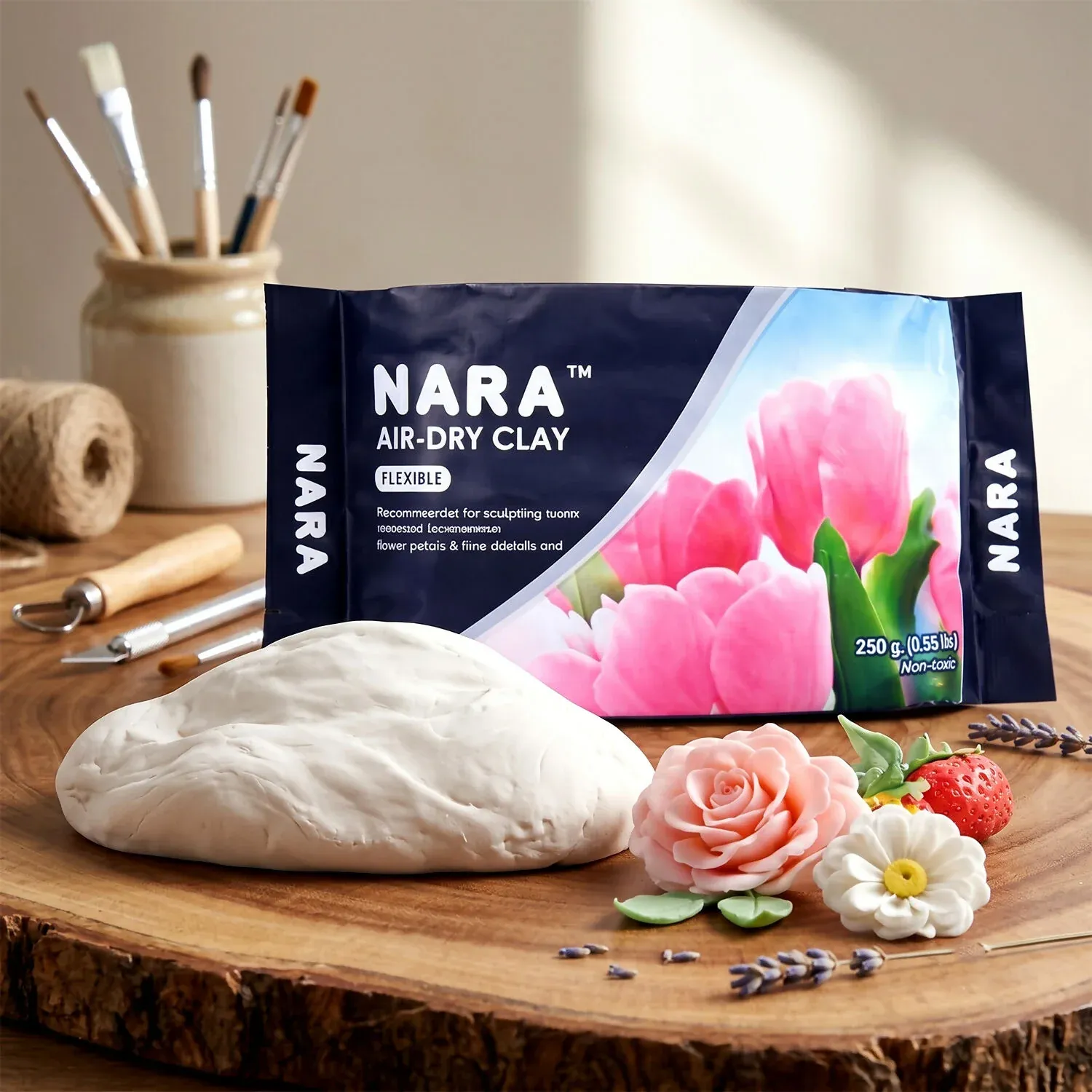 Premium NARA Air-Dry Clay for Sculpting, DIY Crafts & Modeling Projects (250 g) - Buy Online at Alikart