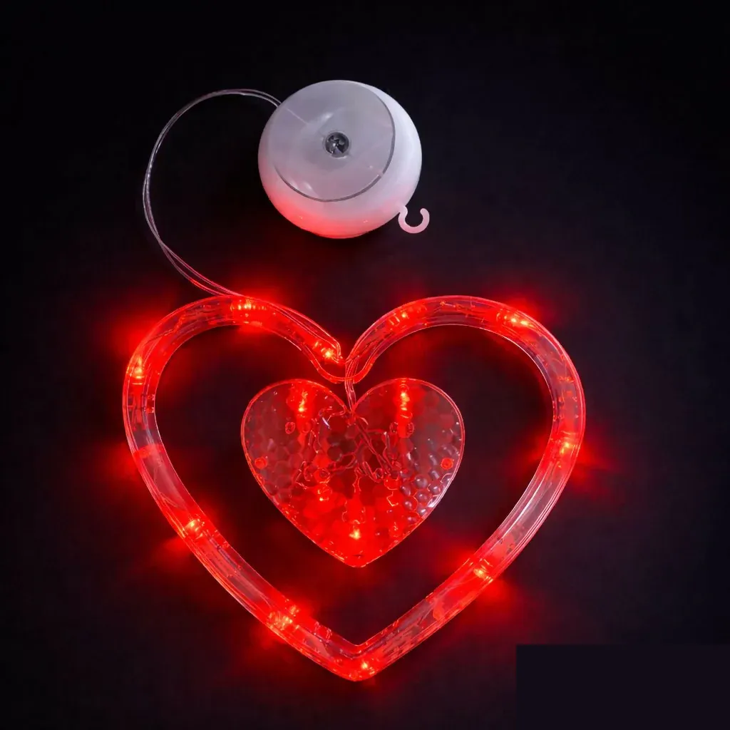 Heart Shape LED Hanging Light for Balcony & Home Decor - Detailed Feature View 1