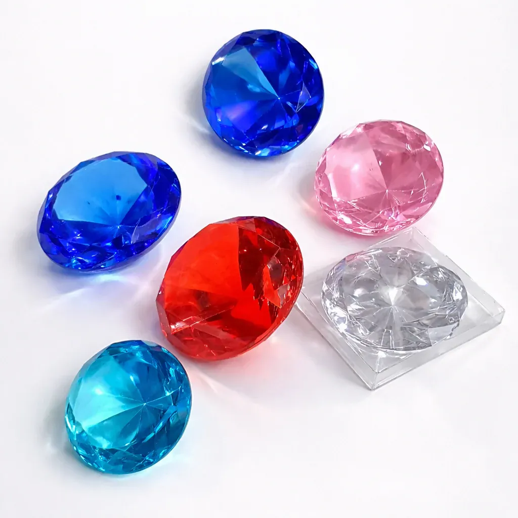 Large Decorative Crystal Diamond Showpiece for Home Decor & Gifting(1 PC ANY COLOR) - Detailed Feature View 2