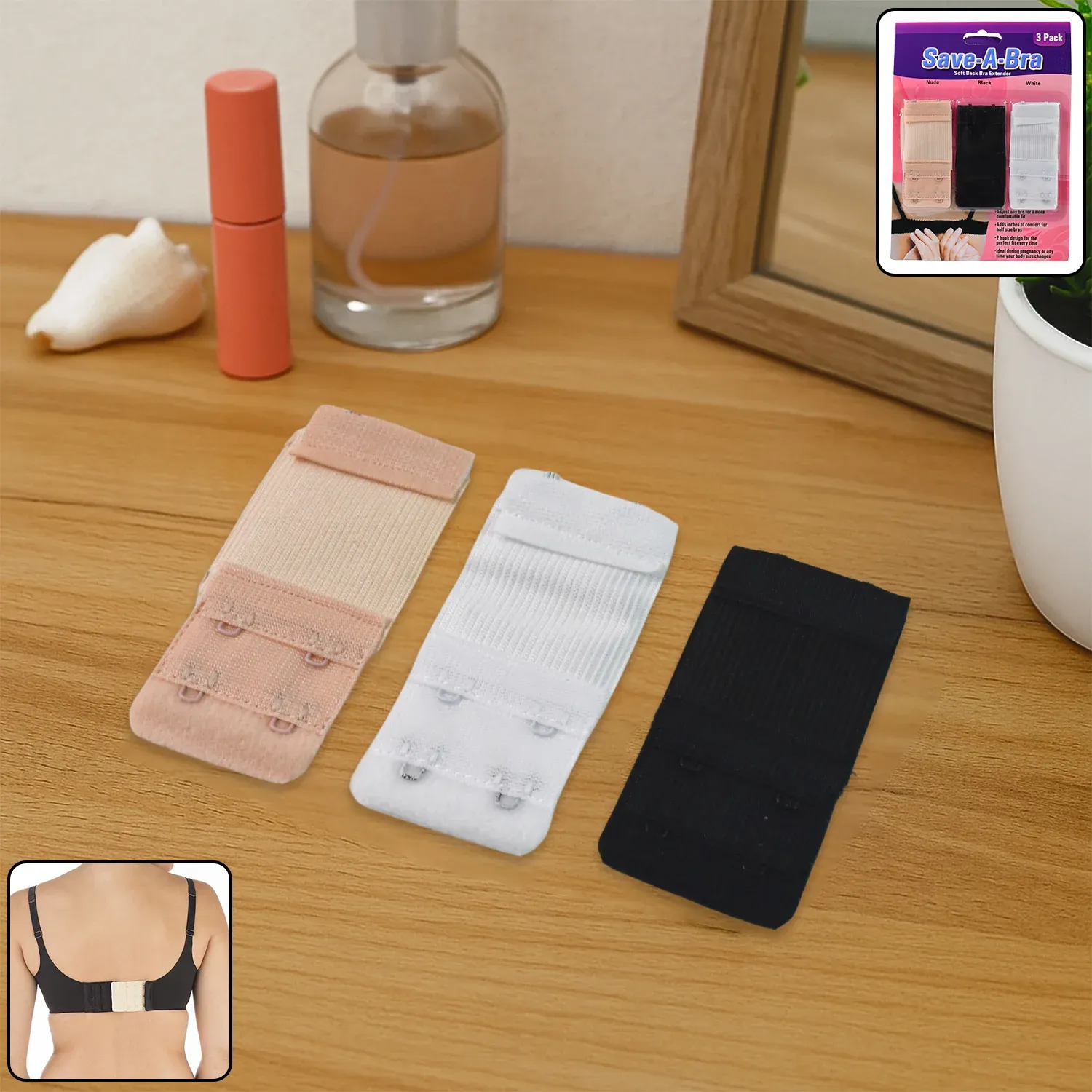 Premium Bra Extender Set – Adjustable 3-Piece 2-Hook for Comfort Fit - Buy Online at Alikart