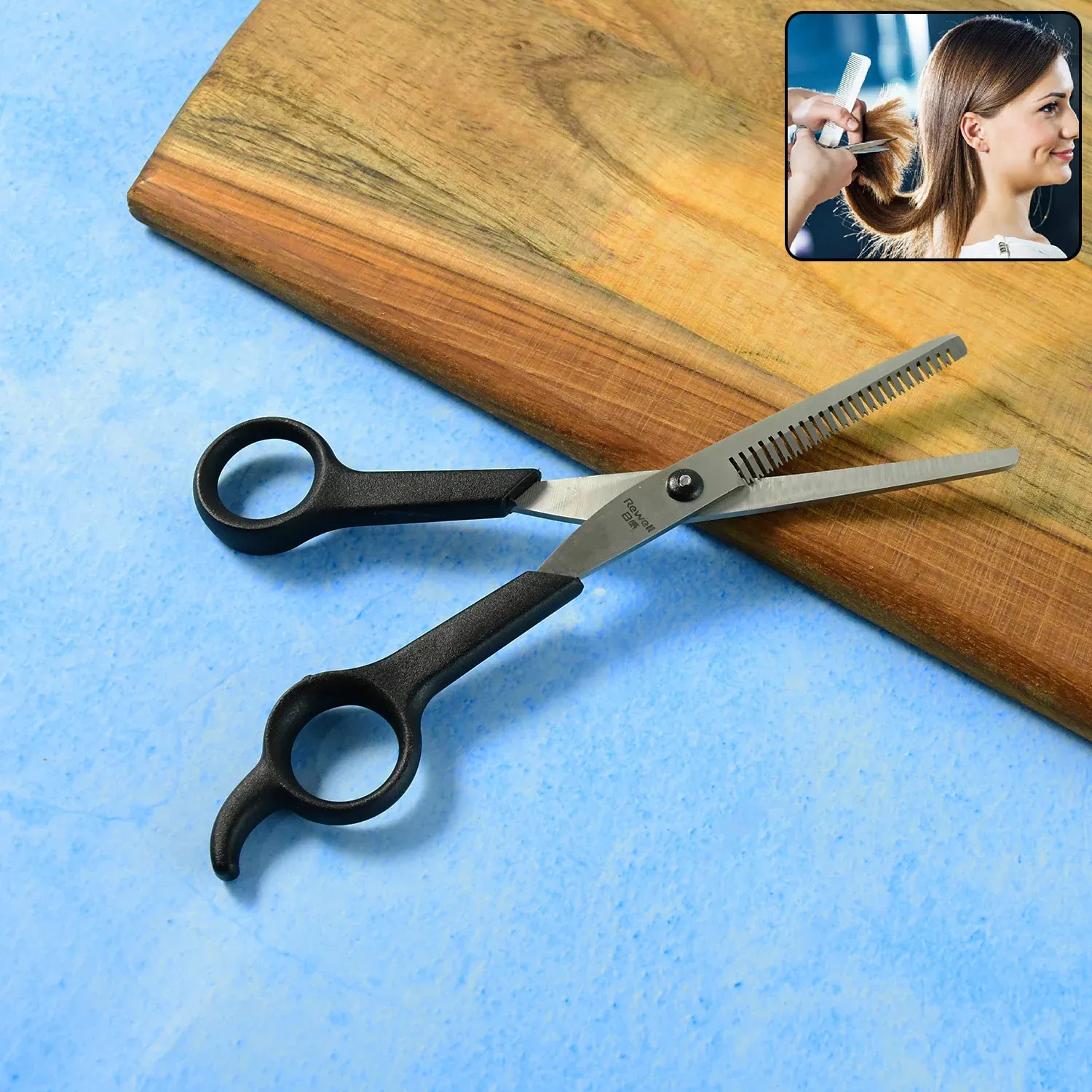 Premium Professional Hair Thinning Scissors with Ergonomic Finger Rest - Buy Online at Alikart
