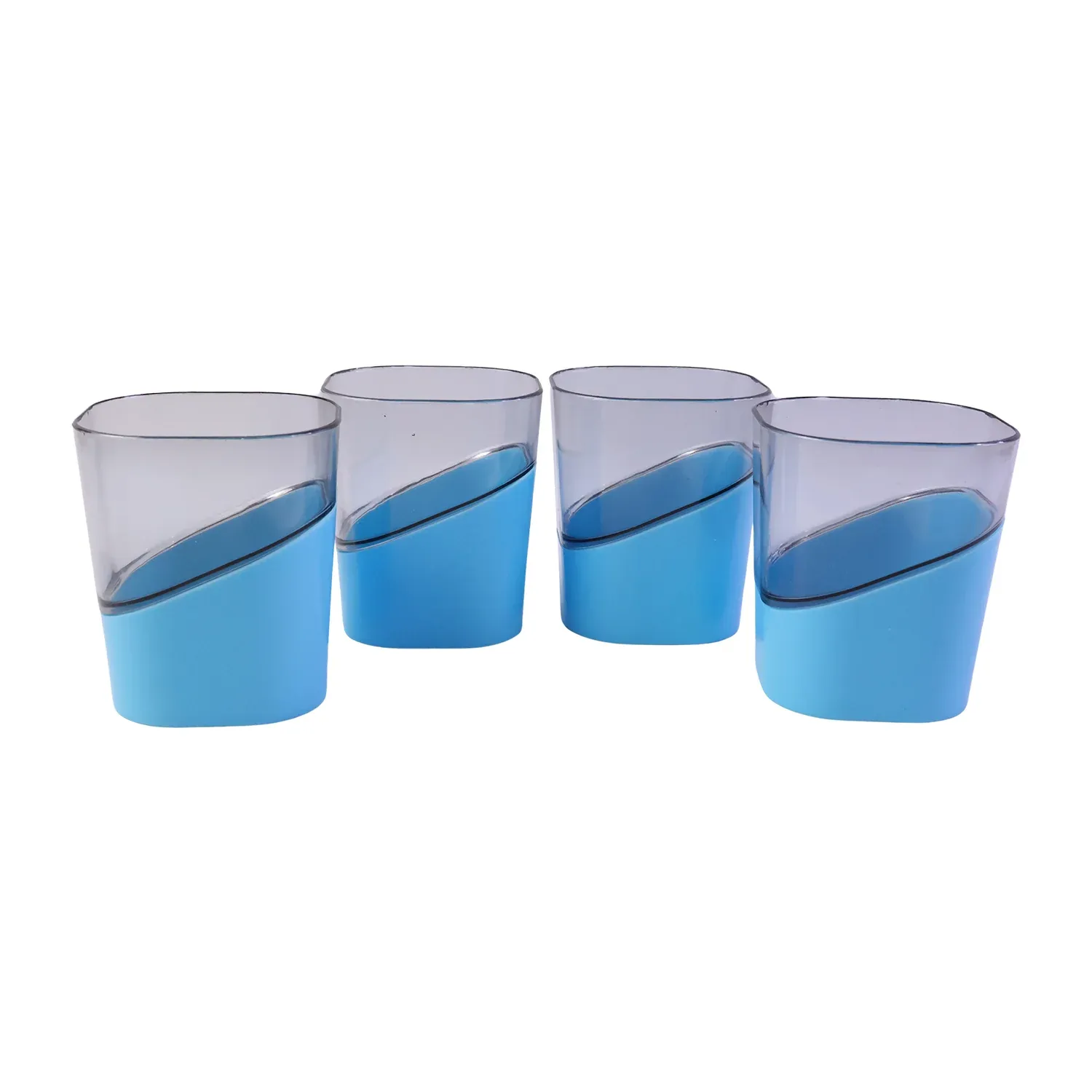 Prexo Stylish Grip Base Plastic Selo Glass (4 Pc, Set 300 ML Each) - Detailed Feature View 4