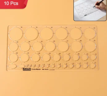 Plastic Circle Master Drawing Template Set of 10 for Precise Drafting