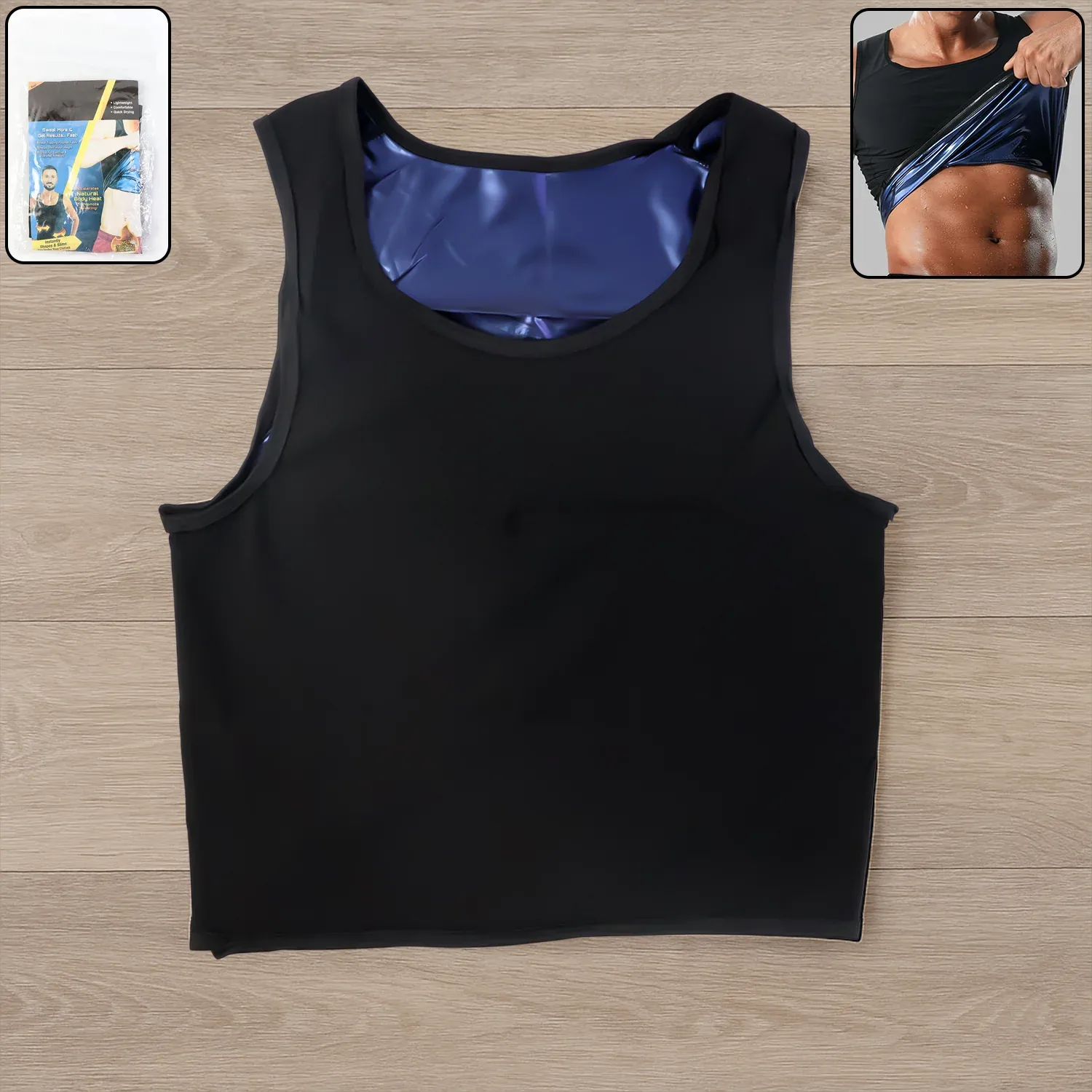 Premium Men's Sweat Shaper Tank Top – Slim Fit Neoprene Vest for Weight Loss - Buy Online at Alikart