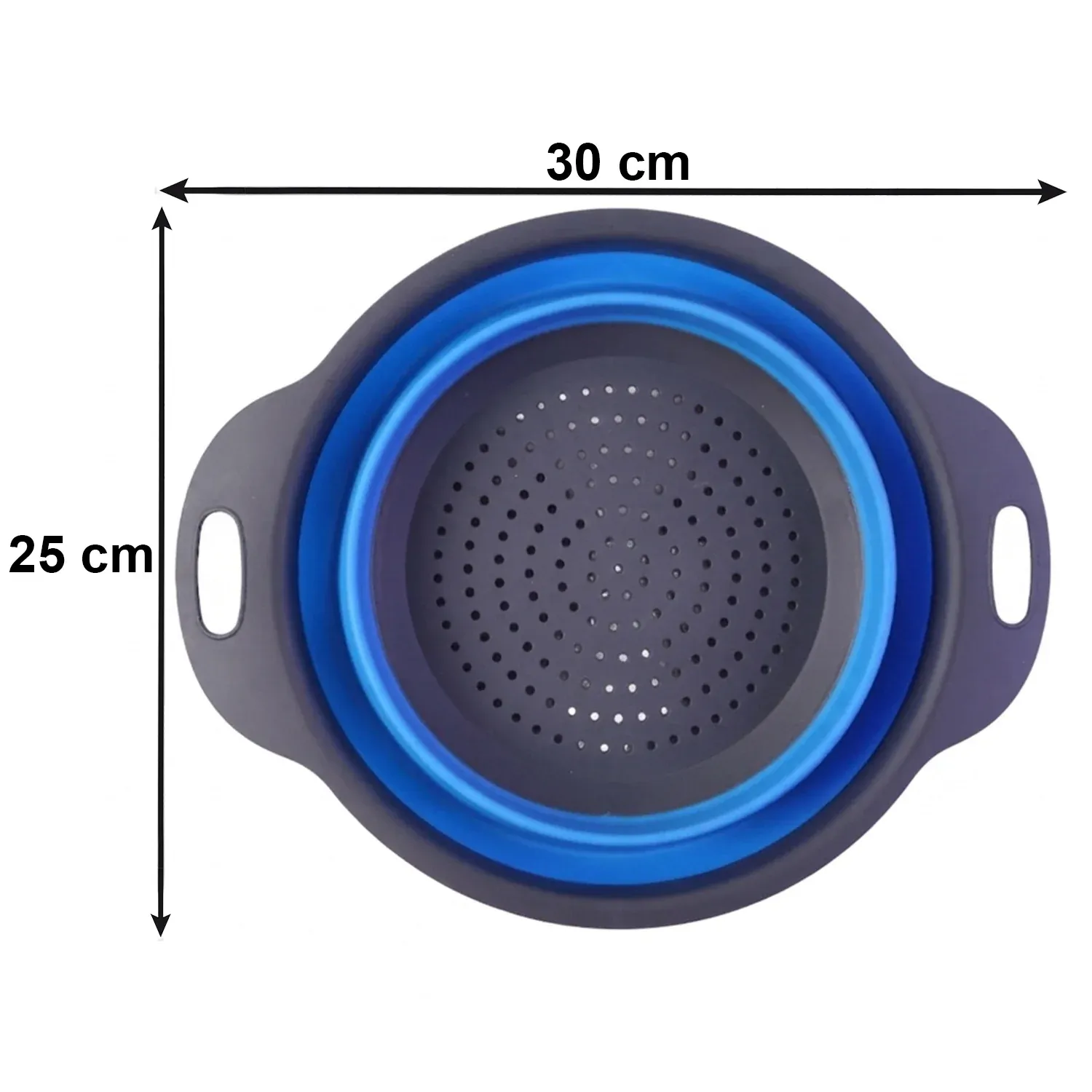 Foldable Silicone Strainer – Space-Saving Kitchen Drainer with Handles - Detailed Feature View 5