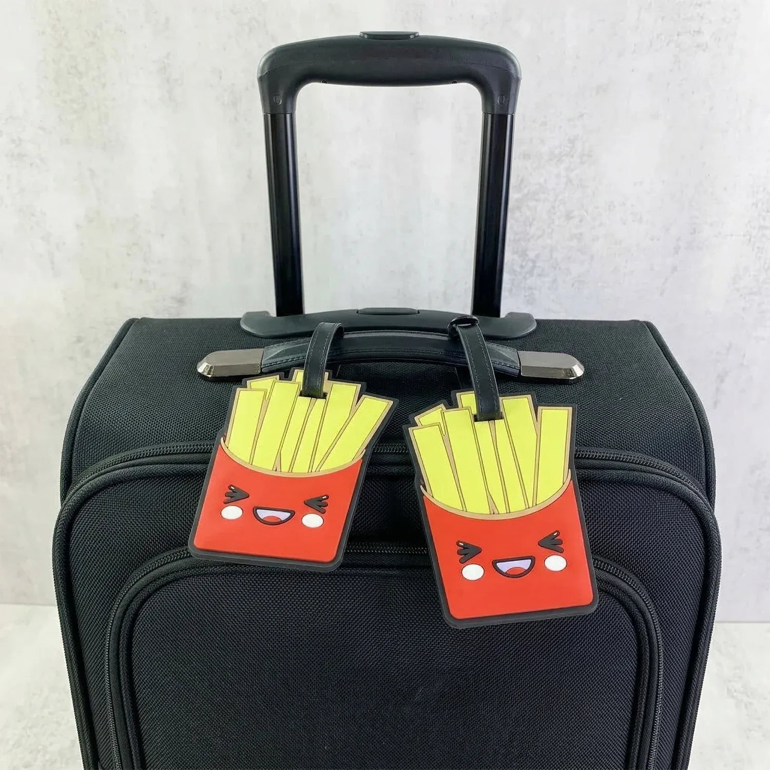 Cute French Fries Travel Luggage Bag Tag for Easy ID - Detailed Feature View 6