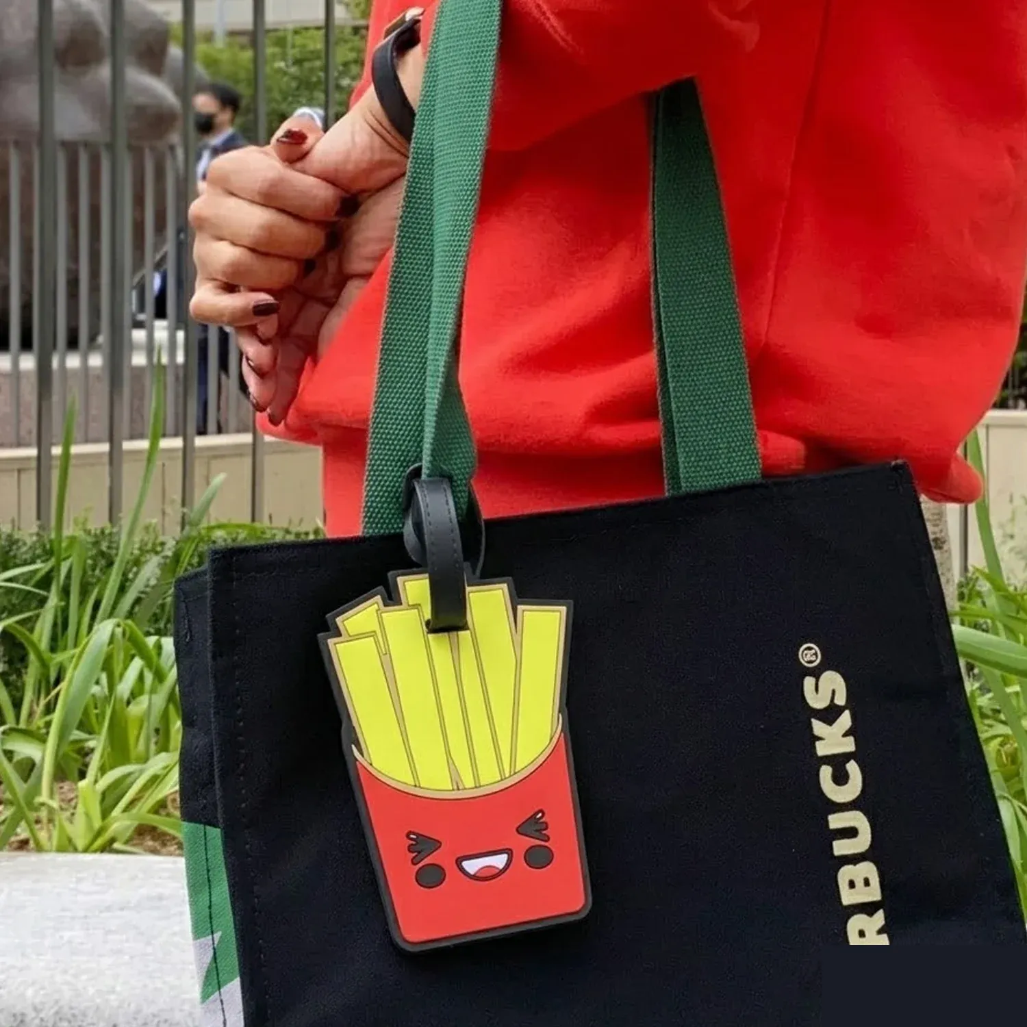 Cute French Fries Travel Luggage Bag Tag for Easy ID - Detailed Feature View 2