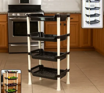 Plastic Storage Rack – 4-Layer Multi-Purpose Organizer