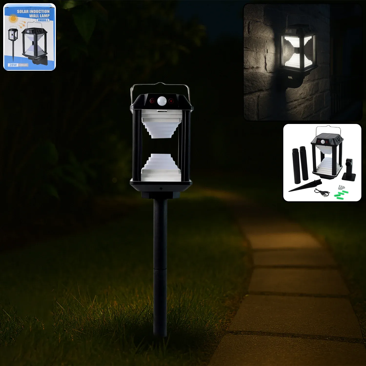 Premium Solar Induction LED Wall Lamp – Motion Sensor Outdoor Light - Buy Online at Alikart