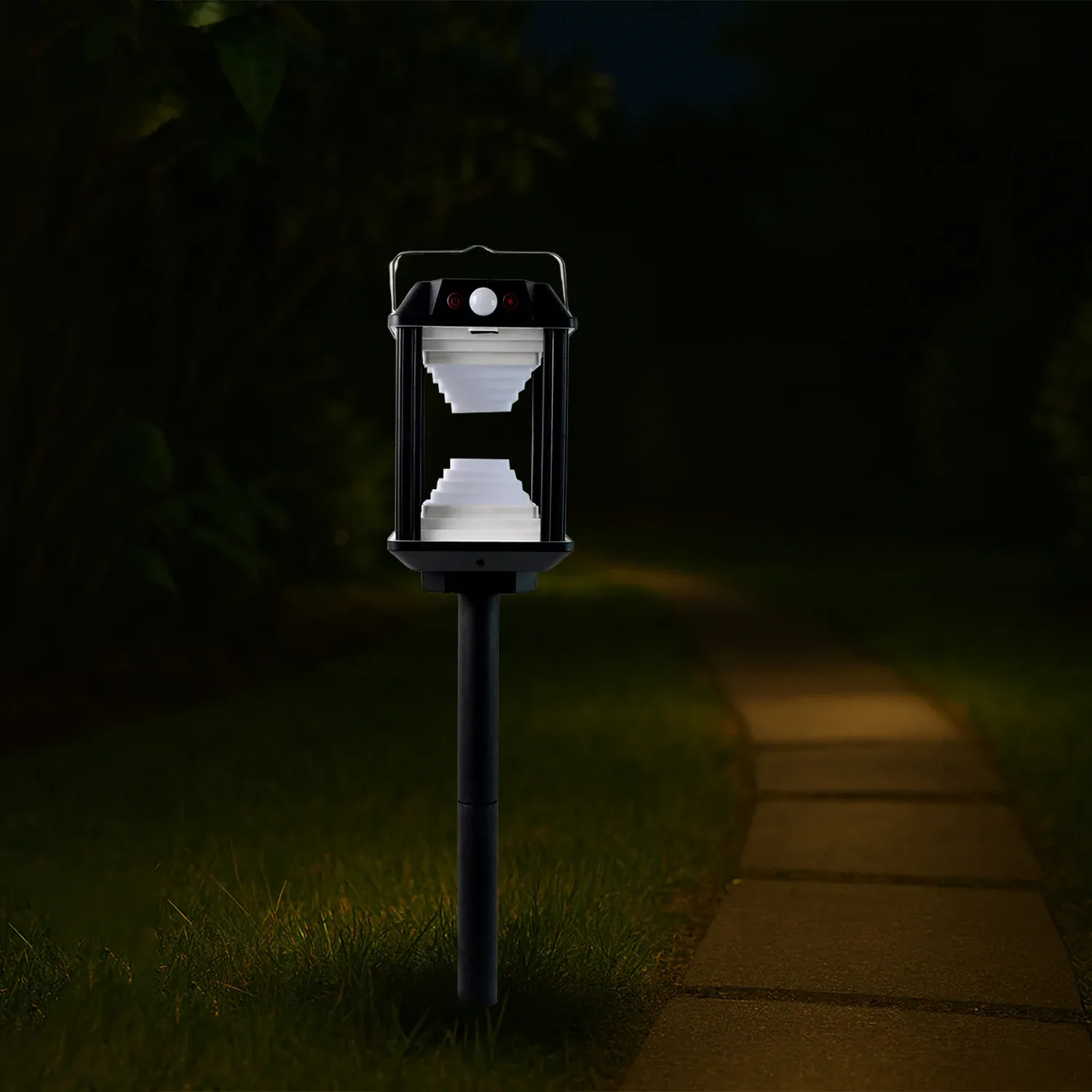 Solar Induction LED Wall Lamp – Motion Sensor Outdoor Light - Detailed Feature View 2
