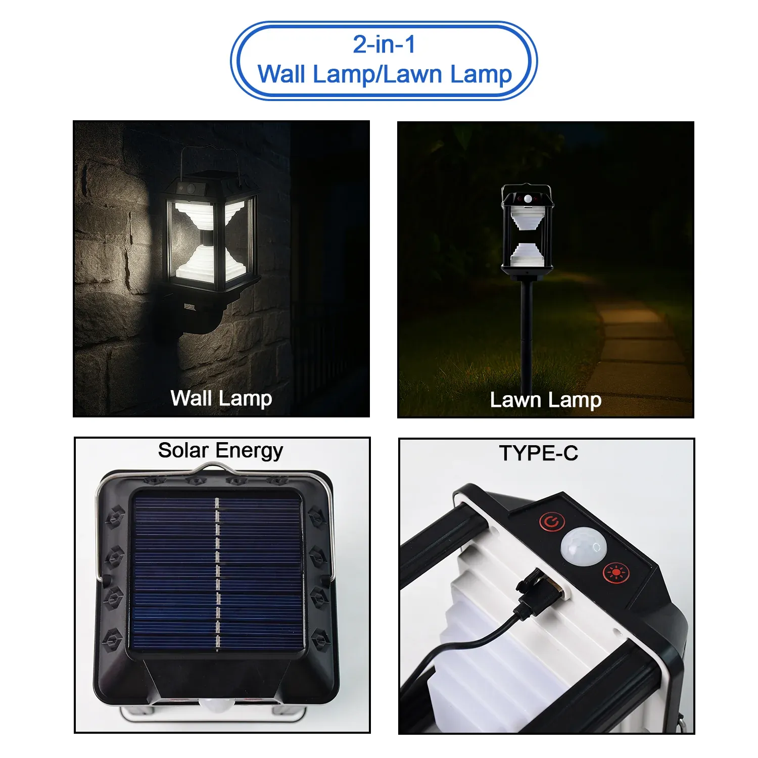Solar Induction LED Wall Lamp – Motion Sensor Outdoor Light - Detailed Feature View 3